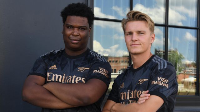 Aston Mack with Martin Odegaard