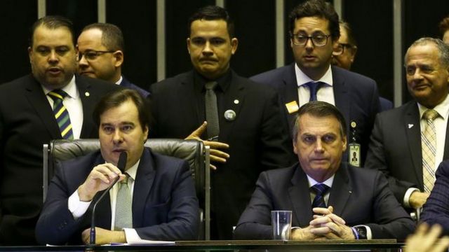Rodrigo Cunha e Jair Bolsonaro na Câmara dos Deputados