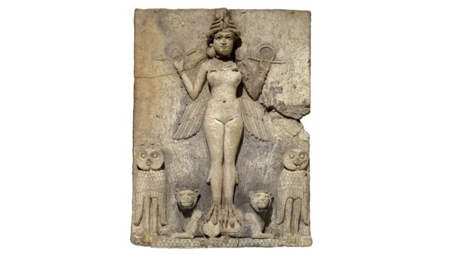 The painted clay relief Queen of the Night (circa 1750 BCE) from Iraq is exhibited at the new show Feminine Power at the British Museum