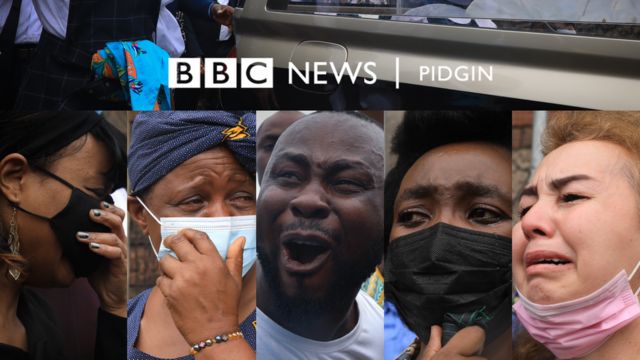 Faces of pipo wey dey cry for TB Joshua Lying in state