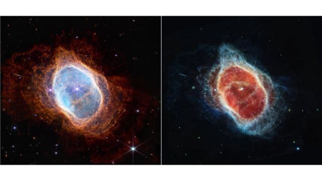 美国宇航局的新詹姆斯·韦伯太空望远镜揭示了南环星云的非凡细节（Credit: Nasa/ESA/CSA/STSCI）(photo:BBC)