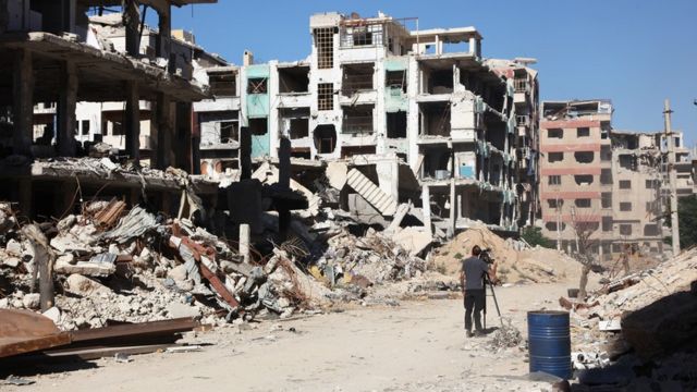 مصور بي بي سي نيك ميلارد في الغوطة الشرقية في سوريا، يونيو/حزيران عام 2018