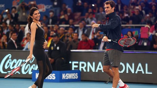 Deepika Padukone and Roger Federer