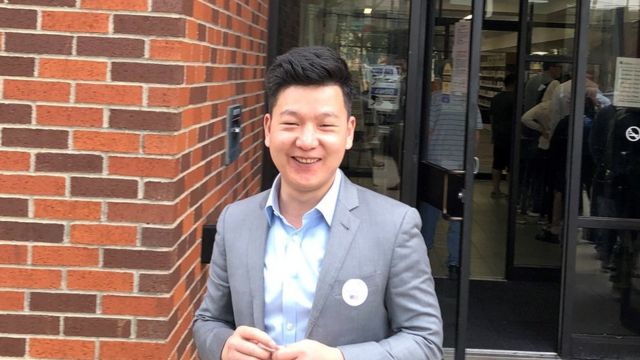 지난 3월 '슈퍼화요일' 경선에서 첫 투표권을 행사한 조셉 김