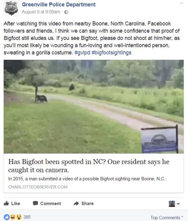 Did men capture photo of a Bigfoot by North Carolina lake