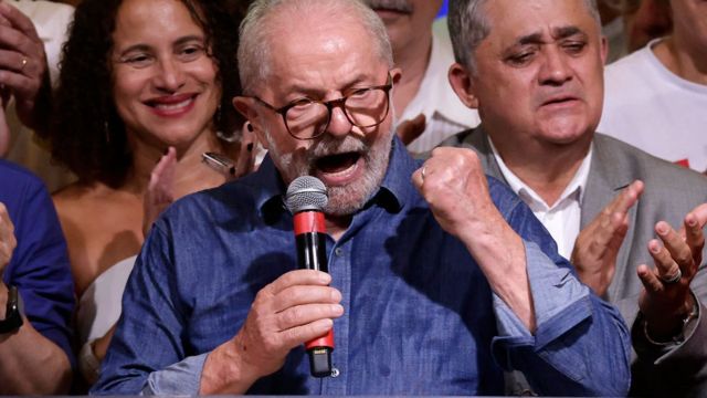 Lula in the speech after the victory.