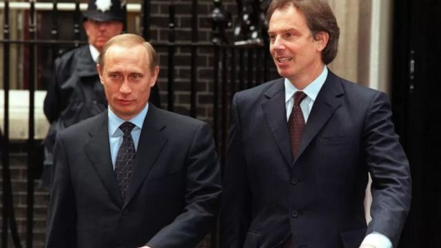 بلير وبوتين في 2001