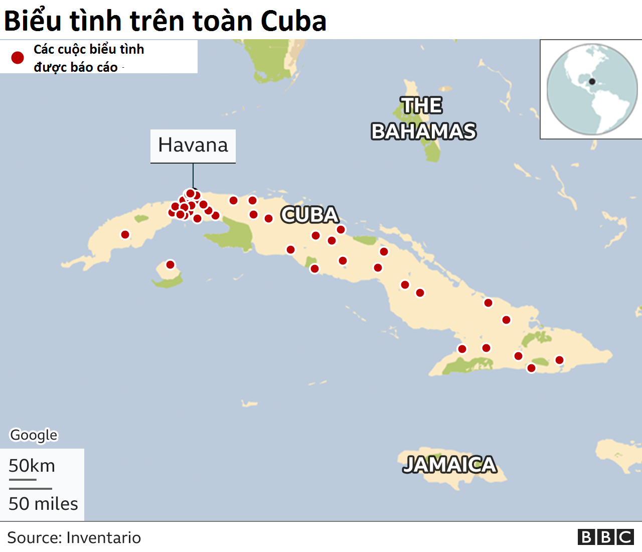 Cuba, protests