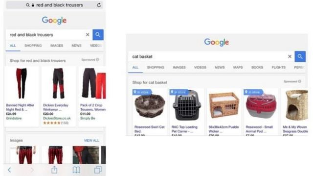 Google Shopping จะดันลิงก์สินค้าอื่นจากหน้าจอเมื่อเป็นการ
