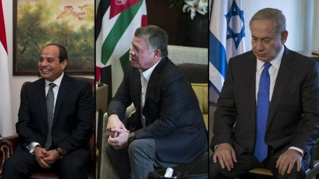 لقاء سري يجمع نتانياهو بالعاهل الأردني عبد الله الثاني والرئيس المصري عبد الفتاح