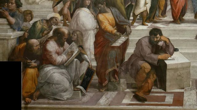 Pitágoras na 'Escola de Atenas', de Rafael Sanzio