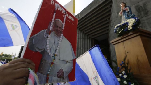 Cartaz do Papa Francisco