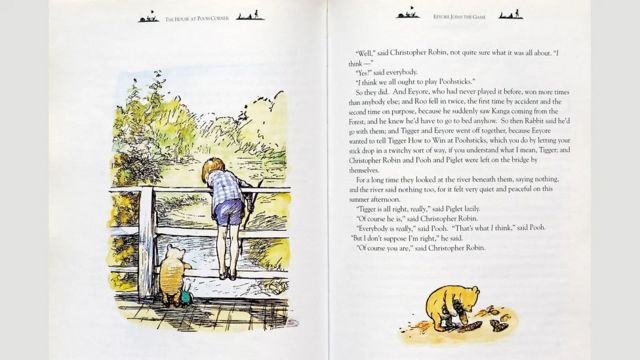 Šepardove ilustracije bile su verni prikaz Kristofera Robina iz stvarnog života, ovde na slici u knjizi Kuća na Puovom uglu iz 1928. (CBW/Alamy)