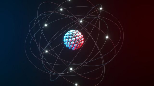 Ilustração de átomos