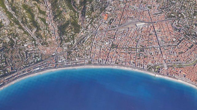 aerial view of Nice