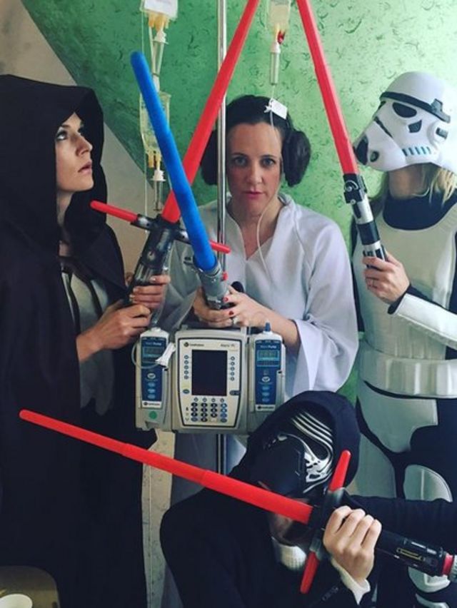 Disfrazados de personajes de Star Wars