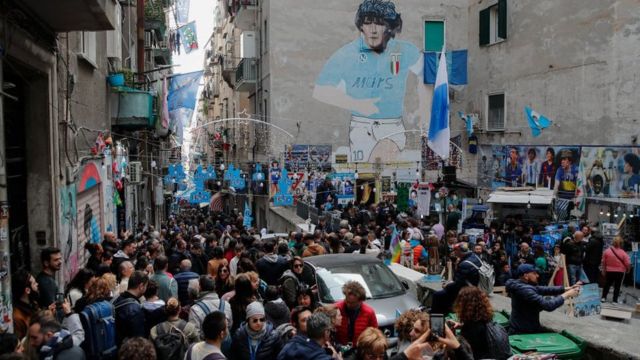 Mural de Maradona en Nápoles