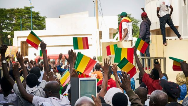 Meeting politique à Bamako au Mali