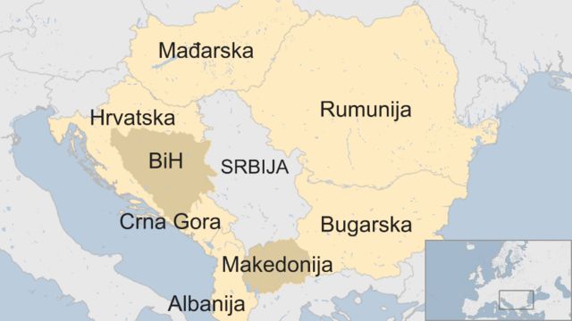 Mapa Balkana