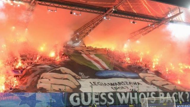 Magoya bayan Legia Warsaw sun tada rikici a baya
