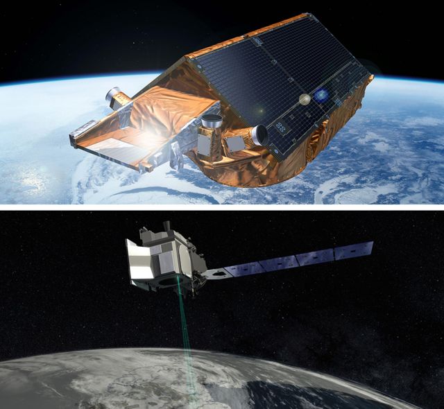 CryoSat-2 y IceSat-2
