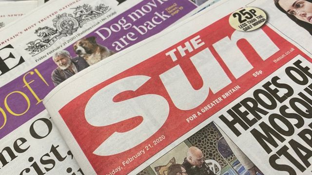 Sun's owner reports as paper sales - BBC