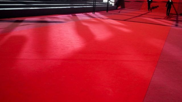 A view of the red carpet in Cannes