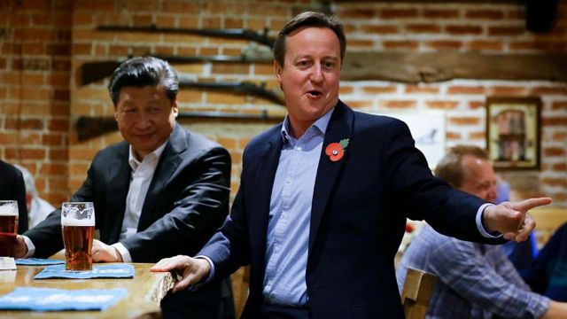 中英关系在卡梅伦掌政时代曾经十分紧密，但之后渐渐冷却。(photo:BBC)