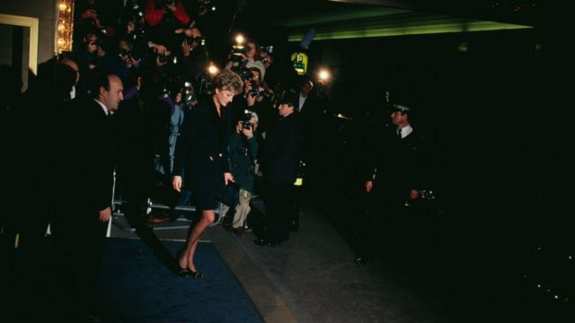 Princess Diana being photographed