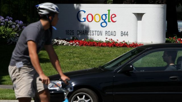 У штаб-квартиры Google в Калифорнии, 17 июля 2008 года.