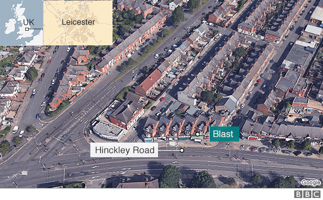 A map of Hinckley Road, Leicester