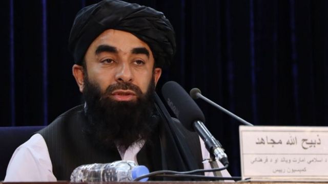 Zabihullah Mujahid, portavoz del Talibán.