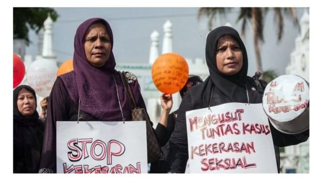 Mata na zanga-zanga- kan cin zarafin mata a Indonesia