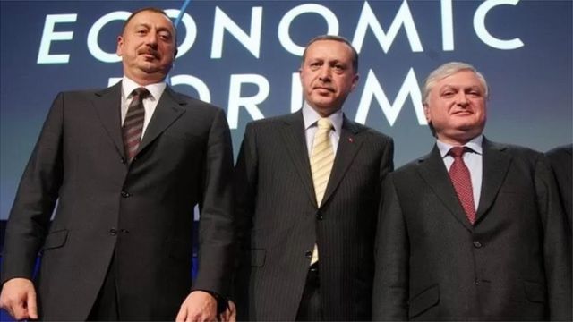 İlham Əliyev Recep Tayyip Erdoğan Nalbandyan Davos 2009