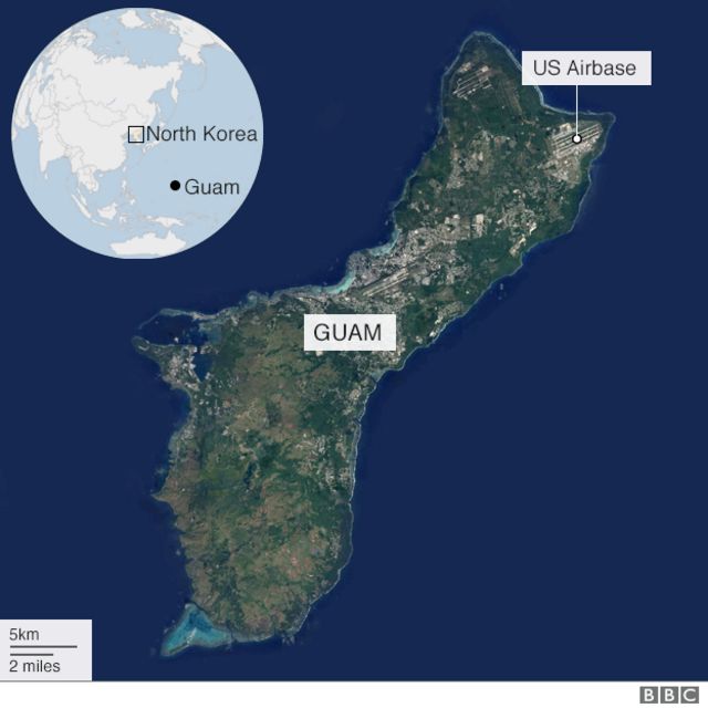 Map showing Guam