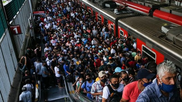 Estação de trem em São Paulo