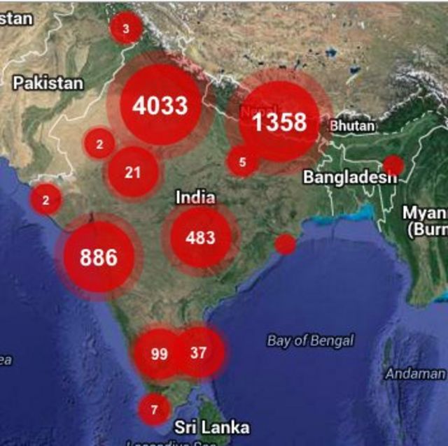 خريطة الهند وأكثر أماكن التحرش