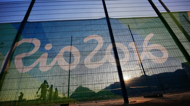 Cerca ao redor do Parque Olímpico na Barra da Tijuca