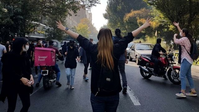 Protesto nas ruas do Irã