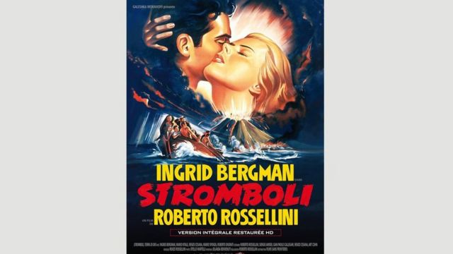 Ingrid Berdman, vulkanların ölümcül gücü ilə bağlı lentə alınan Stromboli filmində çəkilib