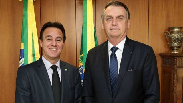 Presidente do Patriota Adilson Barroso e presidente Jair Bolsonaro