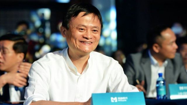 Hình ảnh ông Jack Ma tại một sự kiện ngân hàng khác, hiện không rõ ông đang ở đâu.