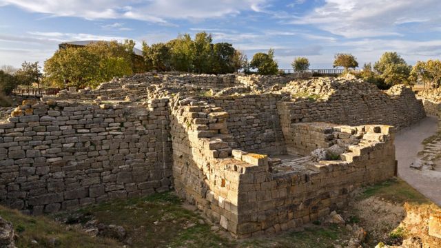 Ruinas del antiguo sitio de Troya.