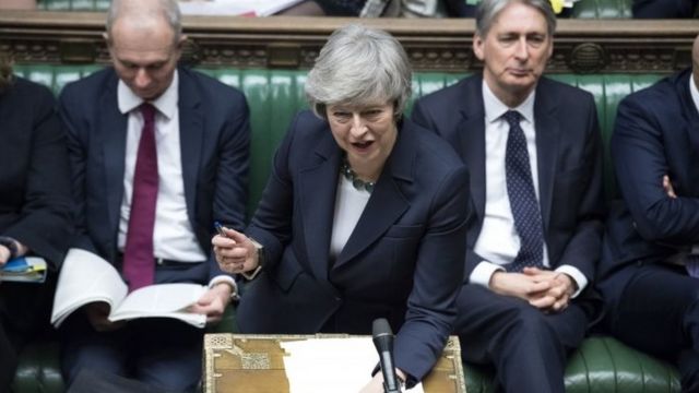 Theresa May in the House of Commons