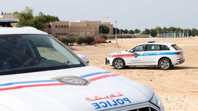 Carros de polícia no Catar