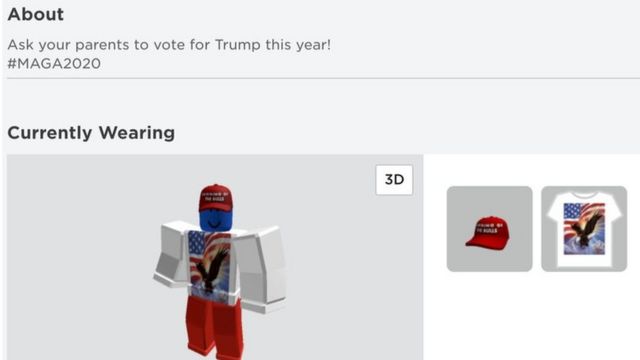 Hacked Roblox accounts are telling people to vote for Trump