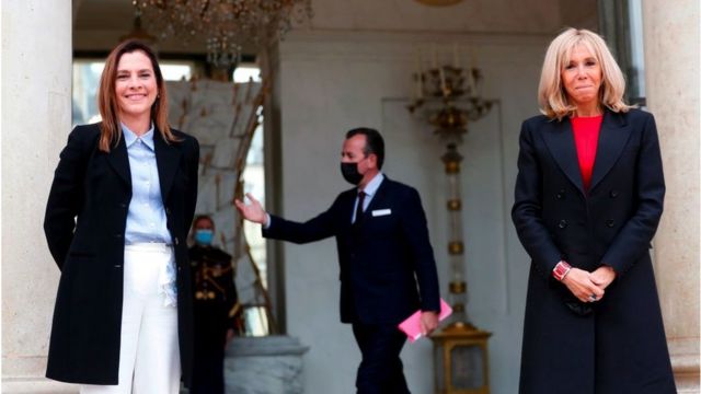 Beatriz Gutiérrez Müeller fue recibida por la primera dama de Francia, Brigitte Macron