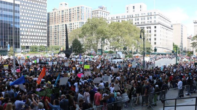 Protesta ambiental en Manhattan.
