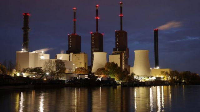 A thermal power plant in the Lichterfelde suburb of Berlin