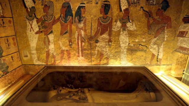 Tutankhamun's burial chamber.